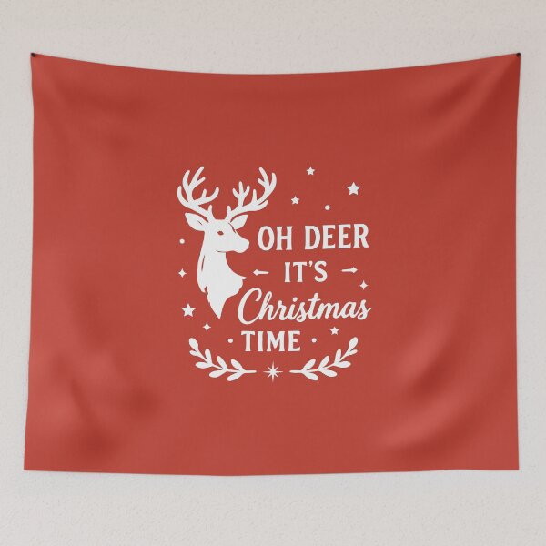 Item preview, Oh Deer It's Christmas Time – Reindeer Holiday Art designed and sold by Tklezardesigns.