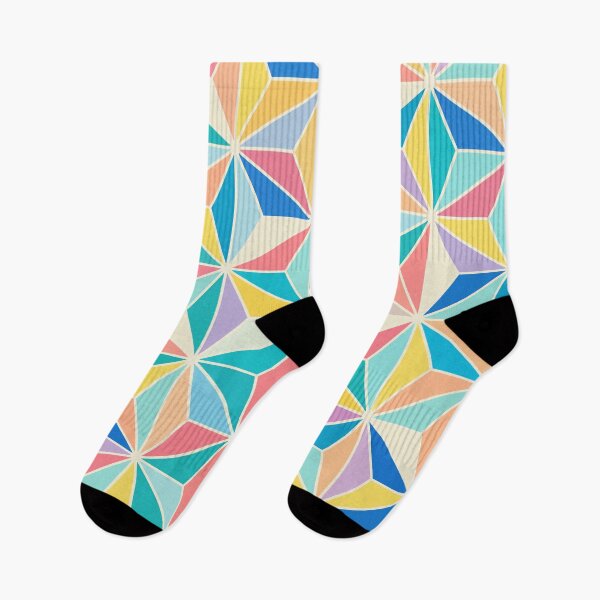 Item preview, Colorful Japanese Star Pattern in Pastel Triangles designed and sold by JapaneseWagaraStudio.