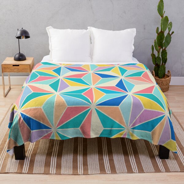 Item preview, Colorful Japanese Star Pattern in Pastel Triangles designed and sold by JapaneseWagaraStudio.