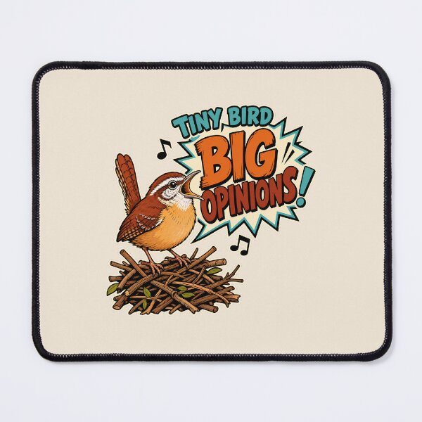 Item preview, Carolina Wren Tiny Bird Big Opinions Funny Loud Backyard Bird designed and sold by shifumart.