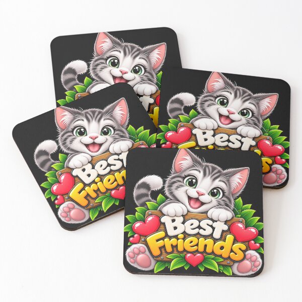 Item preview, Best Friends Kitten – Cute Kawaii Cat & Kitty Friendship designed and sold by aventi24.