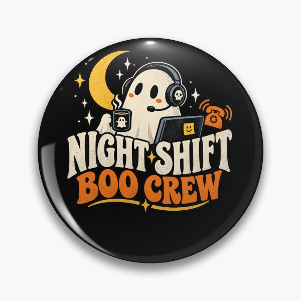 Item preview, Night Shift Boo Crew Ghost – Funny Halloween Night Shift Worker Design designed and sold by 1DreamerShop.