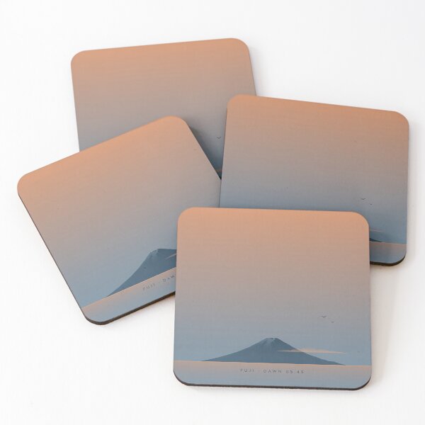 Item preview, Japandi Style Mount Fuji Dawn Minimalist Landscape Illustration Vector designed and sold by Shutter-Dragon.