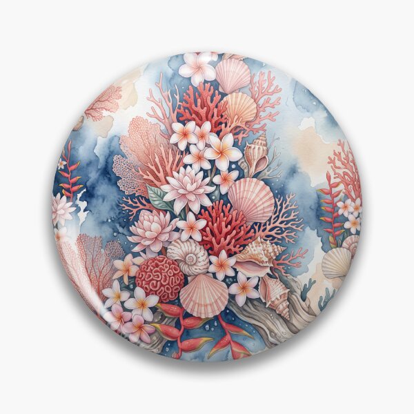 Item preview, Coastal Shells and Blooms designed and sold by amusefullife.