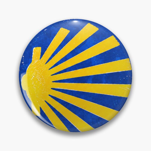 Item preview, Camino de Santiago Shell Blue Square designed and sold by shopitravel.