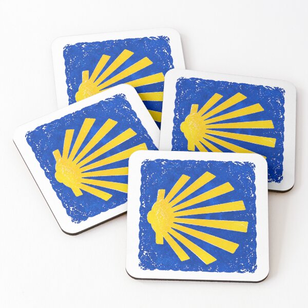 Item preview, Camino de Santiago Shell Blue Square designed and sold by shopitravel.