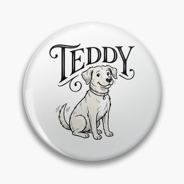 Item preview, Teddy Dog Sketch for Golden Retriever Pup Parents and Yellow Lab Lovers designed and sold by raedattia.