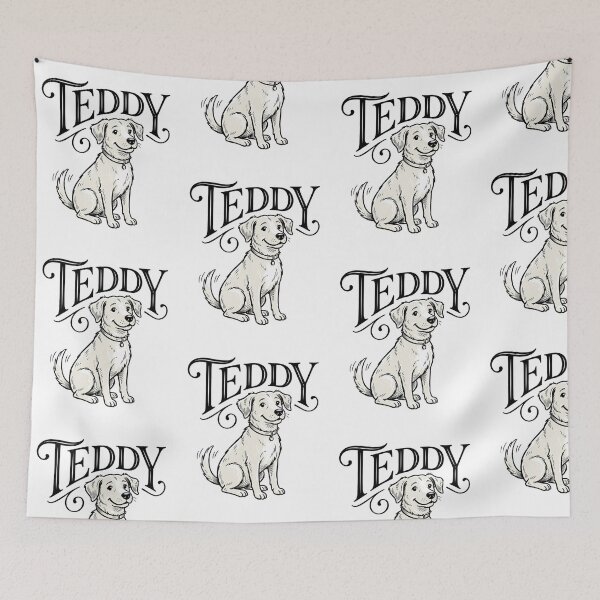 Item preview, Teddy Dog Sketch for Golden Retriever Pup Parents and Yellow Lab Lovers designed and sold by raedattia.