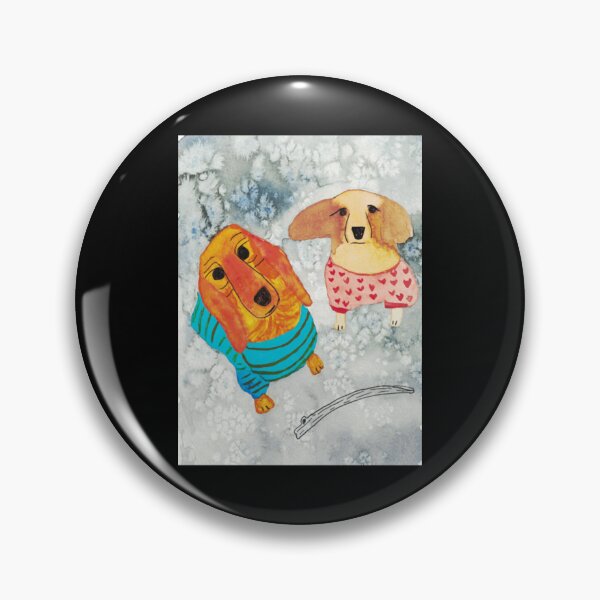 Item preview, Lets Play Cute Watercolor Dachshund Puppy Art designed and sold by HipsterDoof.