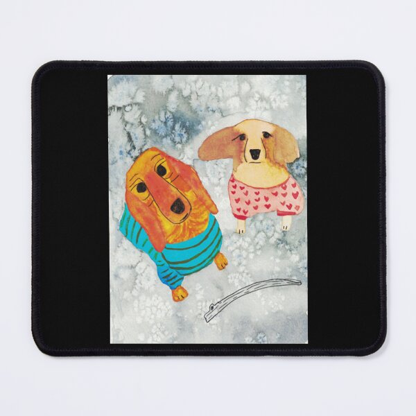 Item preview, Lets Play Cute Watercolor Dachshund Puppy Art designed and sold by HipsterDoof.