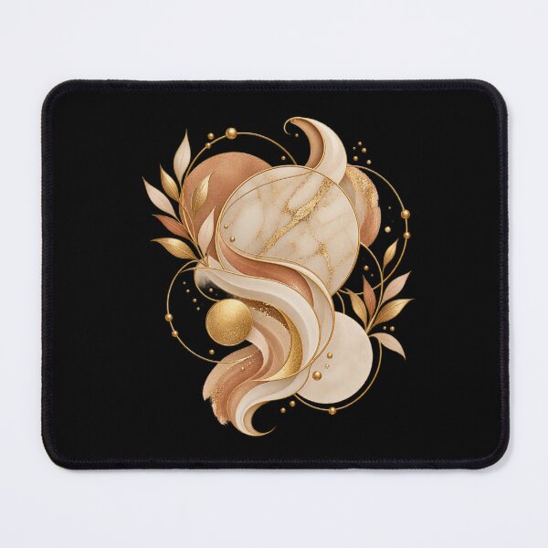 Item preview, Boho Celestial Abstract Gold Sphere and Waves Art designed and sold by BohoMysticArt.