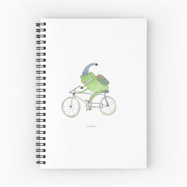 Item preview, Frog on a Bicycle Watercolor designed and sold by lumekind.