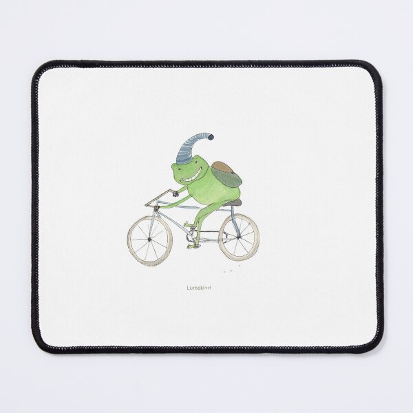 Item preview, Frog on a Bicycle Watercolor designed and sold by lumekind.
