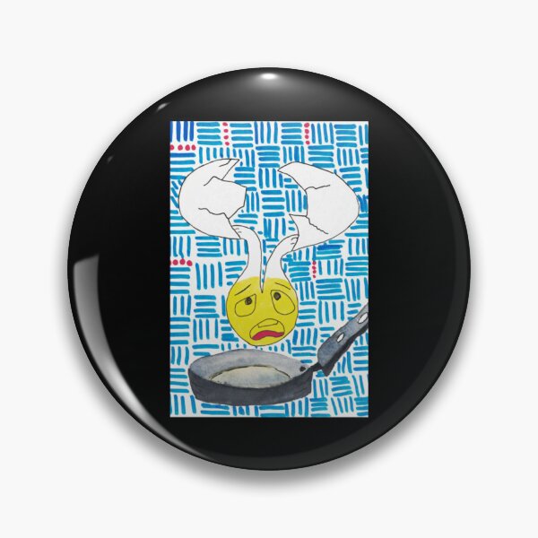 Item preview, Breakfast Cracked Egg Shell Sad Frying Bread Art designed and sold by HipsterDoof.
