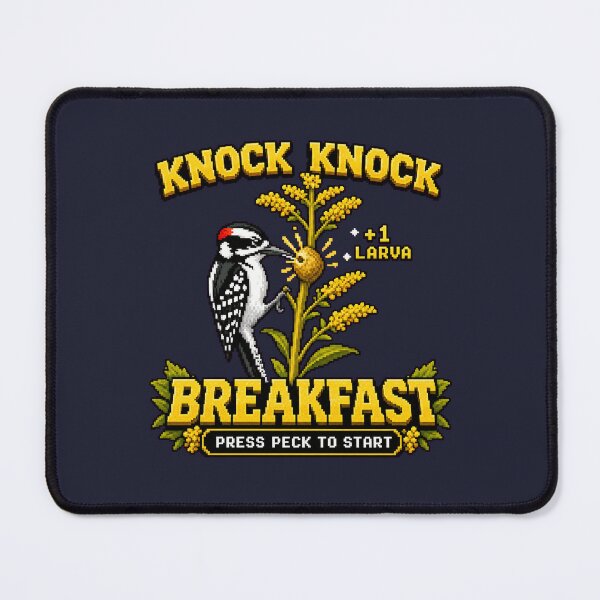 Item preview, Downy Woodpecker Goldenrod Gall Pixel Art Retro Game Bird designed and sold by shifumart.