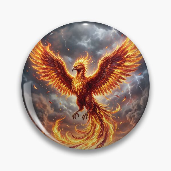 Item preview, Phoenix Bursting From Fire and Ash - Fantasy Art designed and sold by Lucid Dream Pixel.
