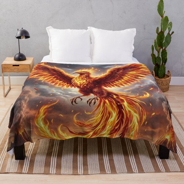 Item preview, Phoenix Bursting From Fire and Ash - Fantasy Art designed and sold by Lucid Dream Pixel.