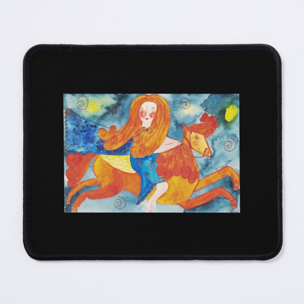 Item preview, Moonlit Ride Watercolor Girl And Horse Fantasy Art designed and sold by HipsterDoof.