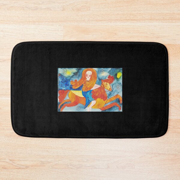 Item preview, Moonlit Ride Watercolor Girl And Horse Fantasy Art designed and sold by HipsterDoof.