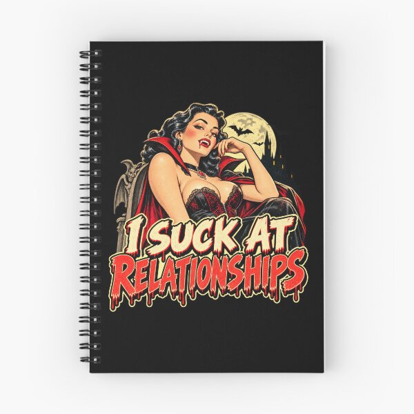 Item preview, I Suck at Relationships – Vampire Pin-Up designed and sold by DopeyRobot.