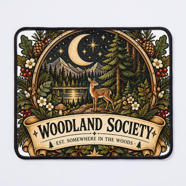 Item preview, Vintage Woodland Society Badge designed and sold by MysticCanvasAi.