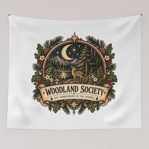Item preview, Vintage Woodland Society Badge designed and sold by MysticCanvasAi.
