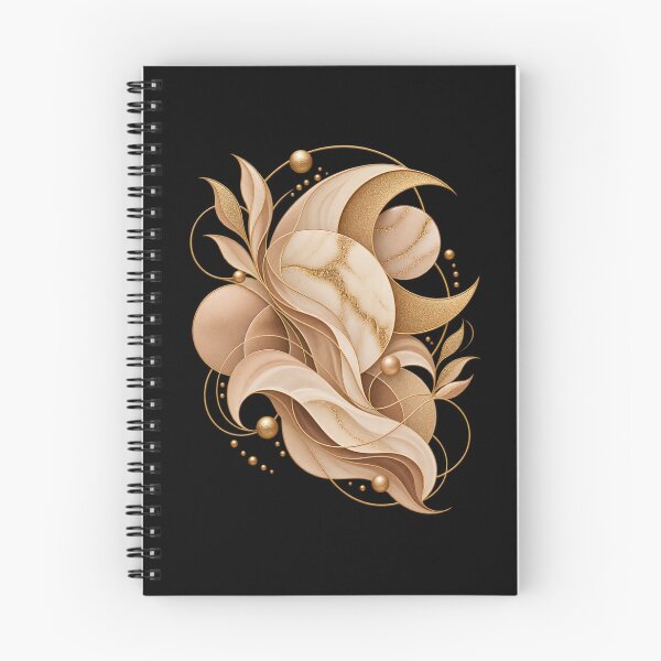 Item preview, Boho Celestial Planets and Gold Waves Art designed and sold by BohoMysticArt.