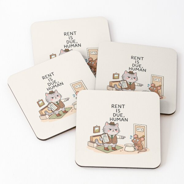 Item preview, Rent Is Due Human | Funny Cat Landlord Humor designed and sold by MrDev.