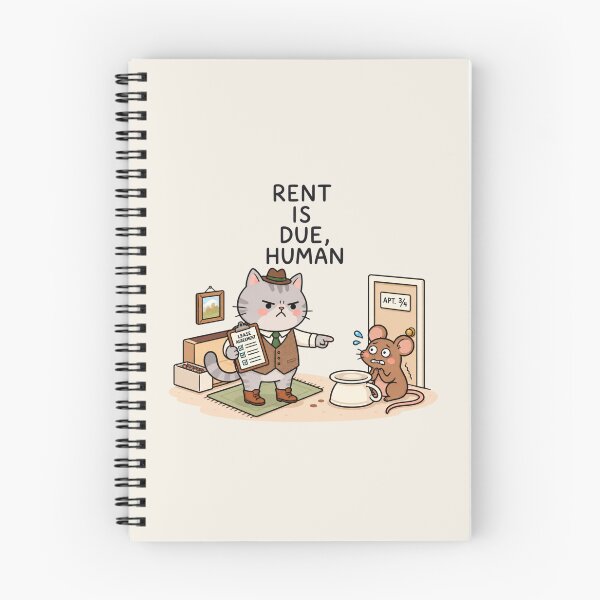 Item preview, Rent Is Due Human | Funny Cat Landlord Humor designed and sold by MrDev.