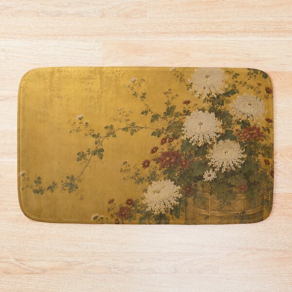 Item preview, Vintage Japanese Gold Leaf Chrysanthemum Painting Print designed and sold by artswag.