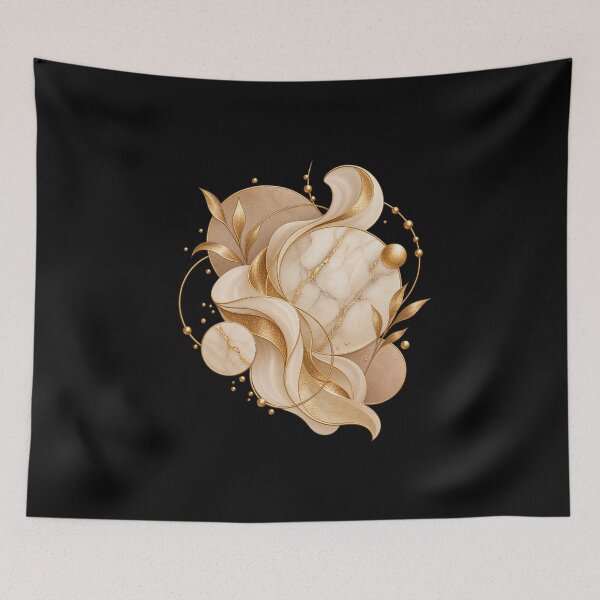 Item preview, Boho Celestial Abstract Marble Disk and Waves Art designed and sold by BohoMysticArt.