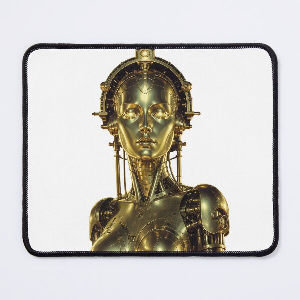 Item preview, Robot Goddess – Golden Art Deco Android designed and sold by AI-lineDesign.