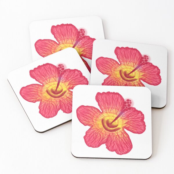 Item preview, Summerlike pink-yellow hibiscus designed and sold by Art-by-Sina.