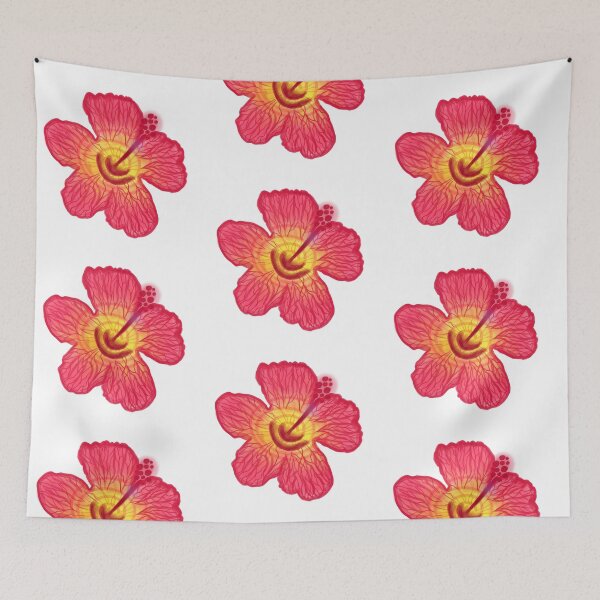 Item preview, Summerlike pink-yellow hibiscus designed and sold by Art-by-Sina.