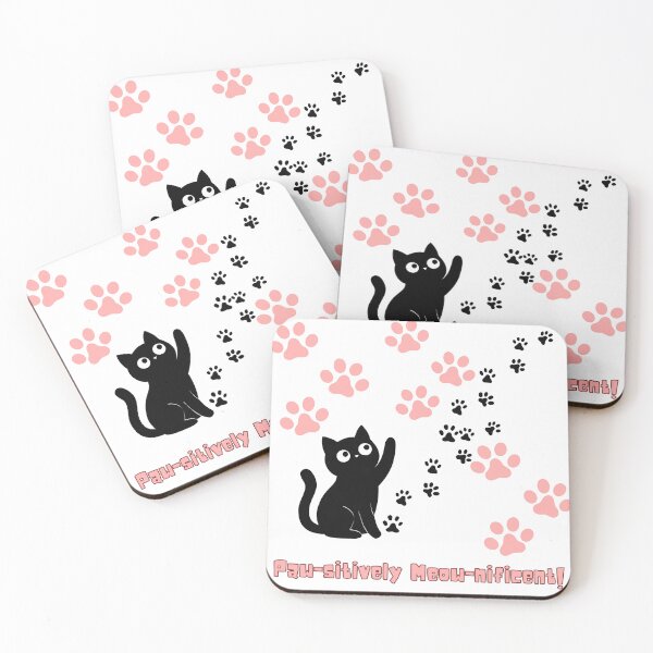 Item preview, Pawsitively Meownificent Cute Black Cat Pun Design designed and sold by Tobietales.