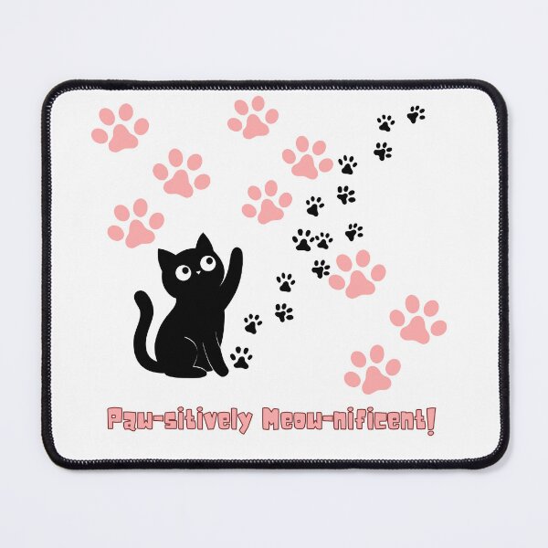 Item preview, Pawsitively Meownificent Cute Black Cat Pun Design designed and sold by Tobietales.