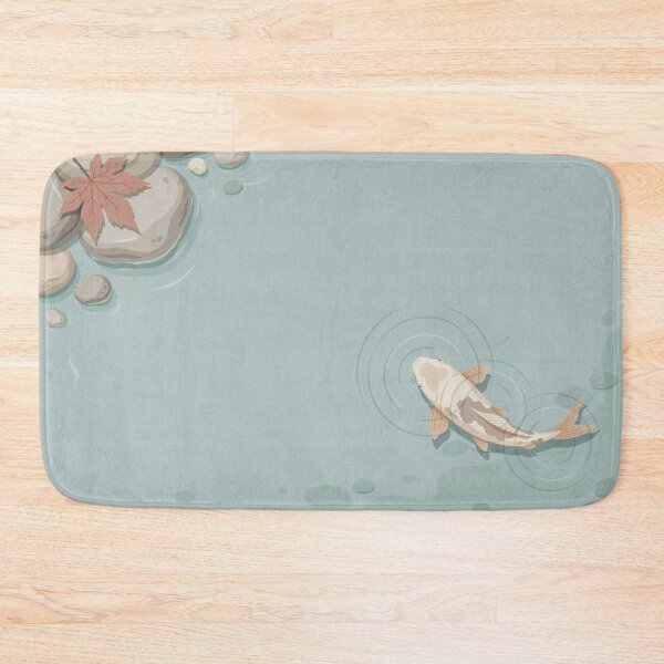 Item preview, Japandi Style Koi Fish Pond Minimalist Autumn Illustration Vector designed and sold by Shutter-Dragon.