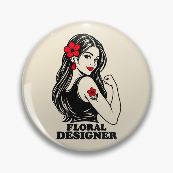 Item preview, Retro Floral Designer Strong Woman designed and sold by MavtM.