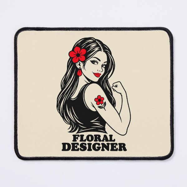 Item preview, Retro Floral Designer Strong Woman designed and sold by MavtM.