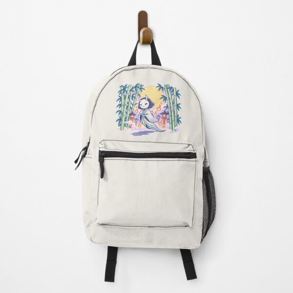 Item preview, Kawaii Japanese Oni | Yokai Moon Bamboo Lantern Fantasy Art designed and sold by MrDev.