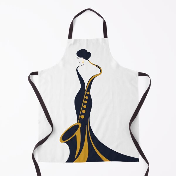 Item preview, Elegant Jazz Woman Silhouette | Saxophone Art |  Art Deco Design | Minimalist Music Illustration designed and sold by Studio pod Burom.