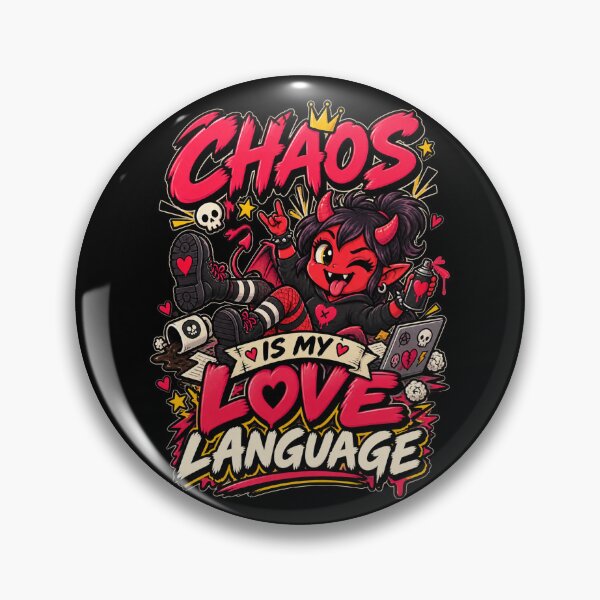 Item preview, Chaos Is My Love Language Little Demon Girl designed and sold by RatherCreative.