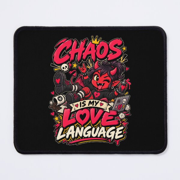 Item preview, Chaos Is My Love Language Little Demon Girl designed and sold by RatherCreative.
