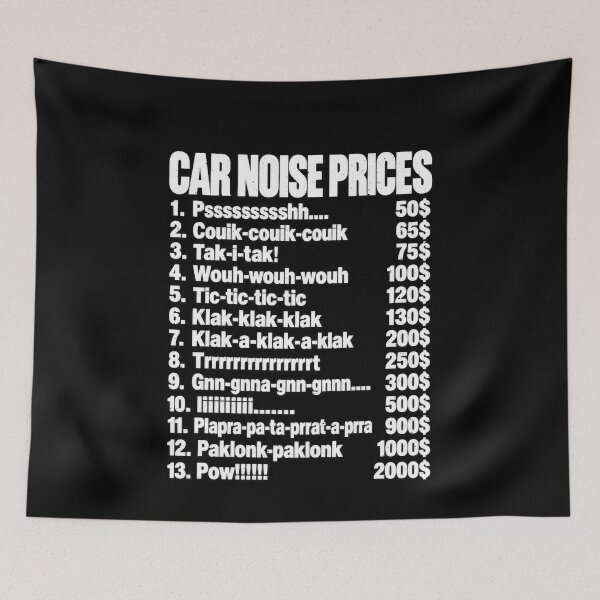 Item preview, Funny Car Noise Prices Funny Sound List Art designed and sold by elderberry.