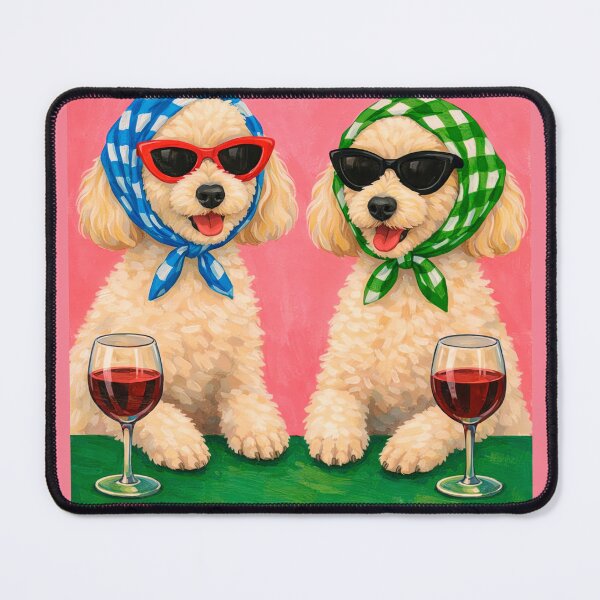 Item preview, Two Poodles of Gossip and Wine designed and sold by NF Designs Studio DTF.