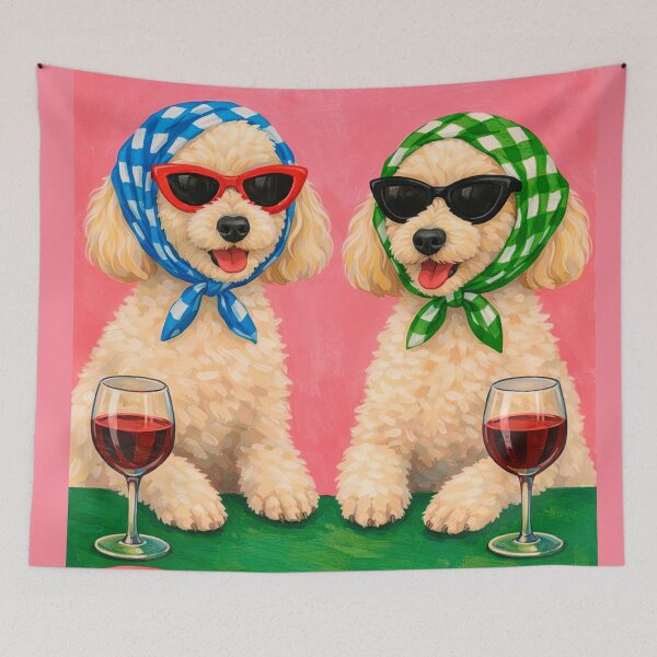 Item preview, Two Poodles of Gossip and Wine designed and sold by NF Designs Studio DTF.
