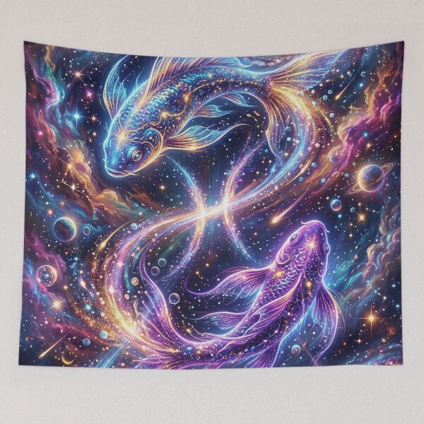 Item preview, Pisces Zodiac Sign - Celestial Galaxy Art designed and sold by Lucid Dream Pixel.