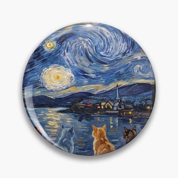 Item preview, Cats Beneath the Starry Night designed and sold by graficsfx.
