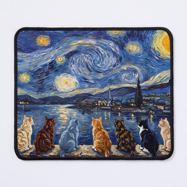 Item preview, Cats Beneath the Starry Night designed and sold by graficsfx.