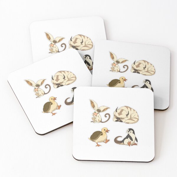 Item preview, Avatar Animal Stickers Appa Momo Turtle Duck designed and sold by Witcrafters.